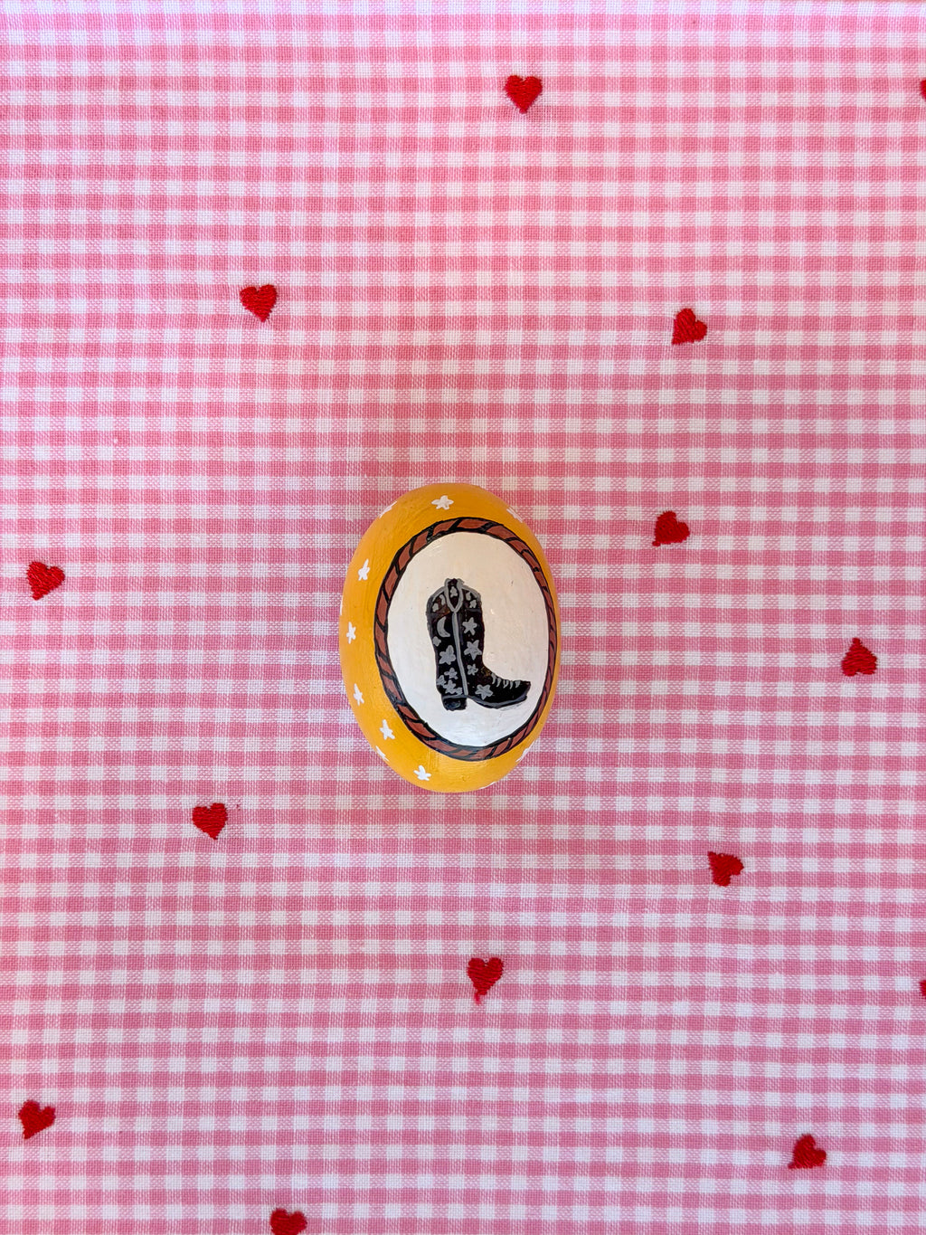 Cowgirl Easter Egg with Stars