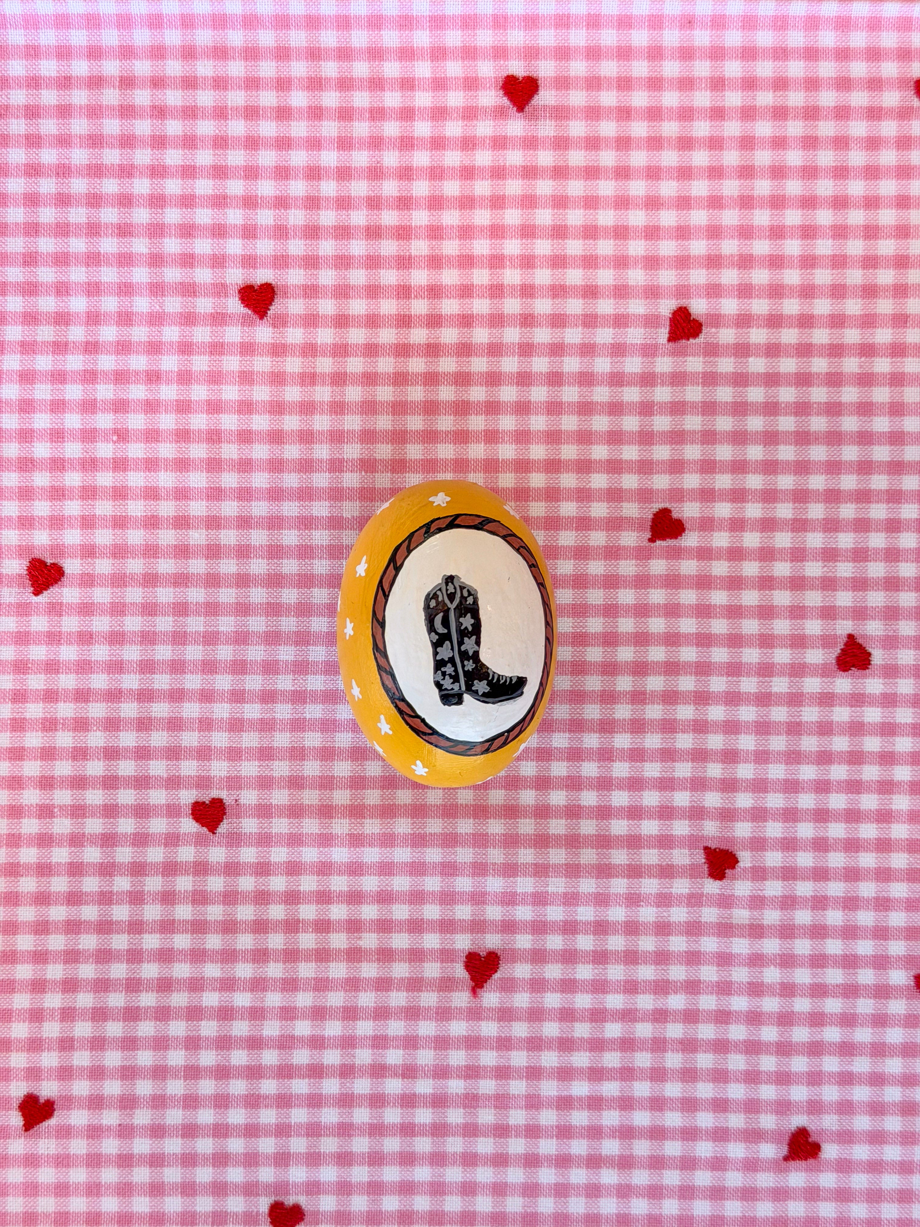 Cowgirl Easter Egg with Stars